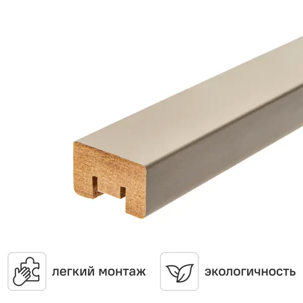 Реечная панель МДФ Portika цвет бежевый 2700x20x32 мм