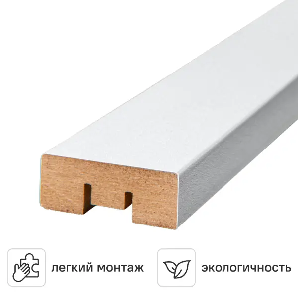 Рейка МДФ 2700x16x40 мм цвет белый