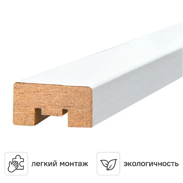 Рейка МДФ 2700x20x32 мм цвет белый