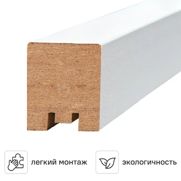 Рейка МДФ 2700x40x32 мм цвет белый