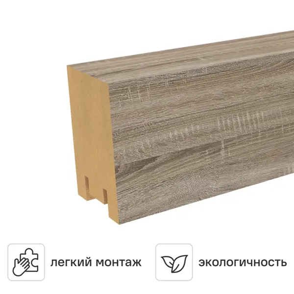 Рейка Ривьера 40x30x2700 мм МДФ цвет дуб винтаж