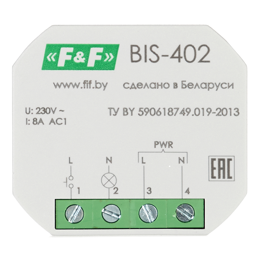 Реле импульсное Евроавтоматика BIS-402 220 В 8 А тип АС