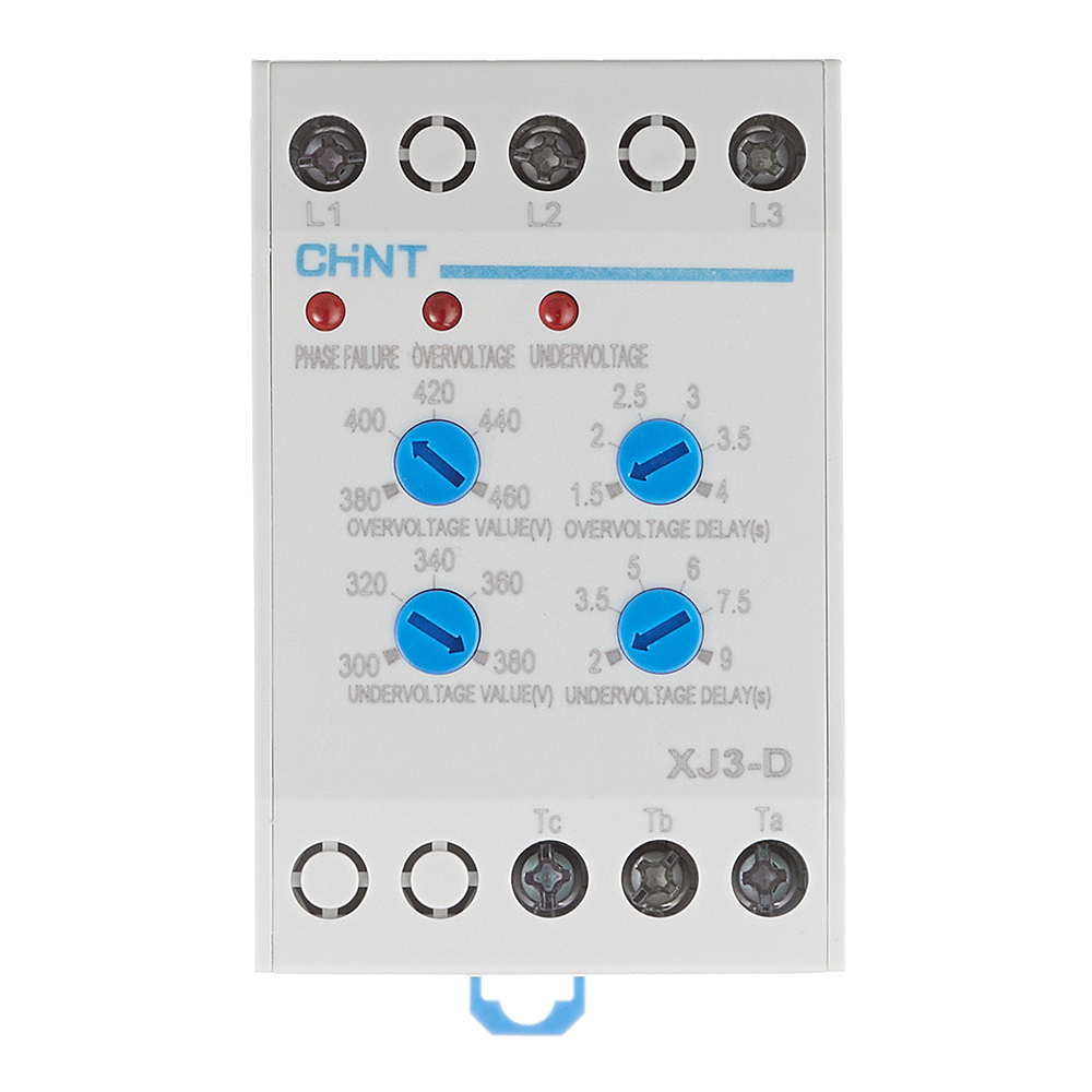Реле контроля фаз модульное Chint XJ3-D 380 В 5 А тип AC (284003)
