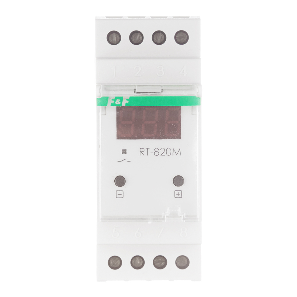 Реле контроля температуры модульное F&F RT-820M 230 В 16 А тип AC/DC (EA07.001.007)