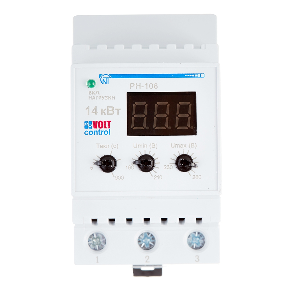 Реле напряжения модульное Новатек РН-106 220 В 60 А тип AC