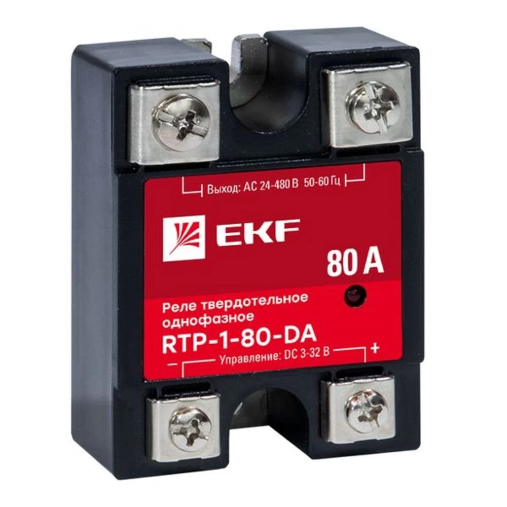 Реле твердотельное EKF PROxima RTP однофазное 480 В 80 А тип AC (rtp-1-80-da)