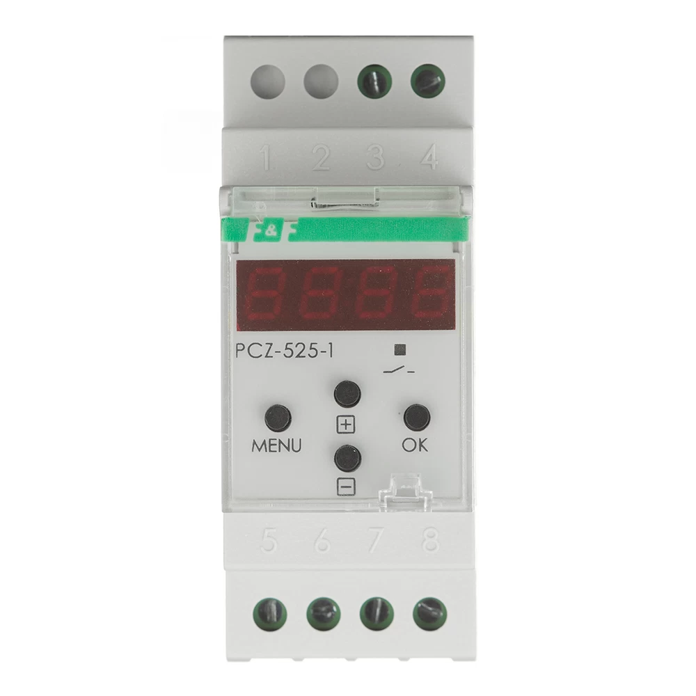 Реле времени модульное F&F PCZ-525-1 230 В 16 А тип AC/DC 1НО+1НЗ (EA02.002.011)