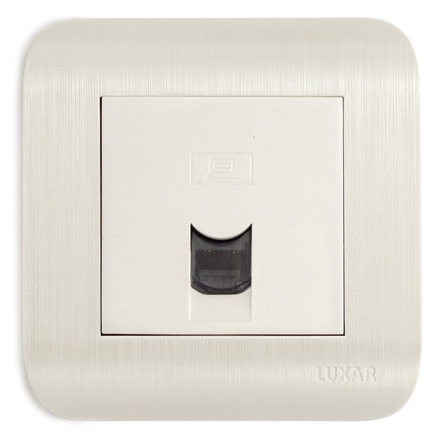 розетка 1 пост компьютерная LUXAR Deco RJ-45 IP20 белый