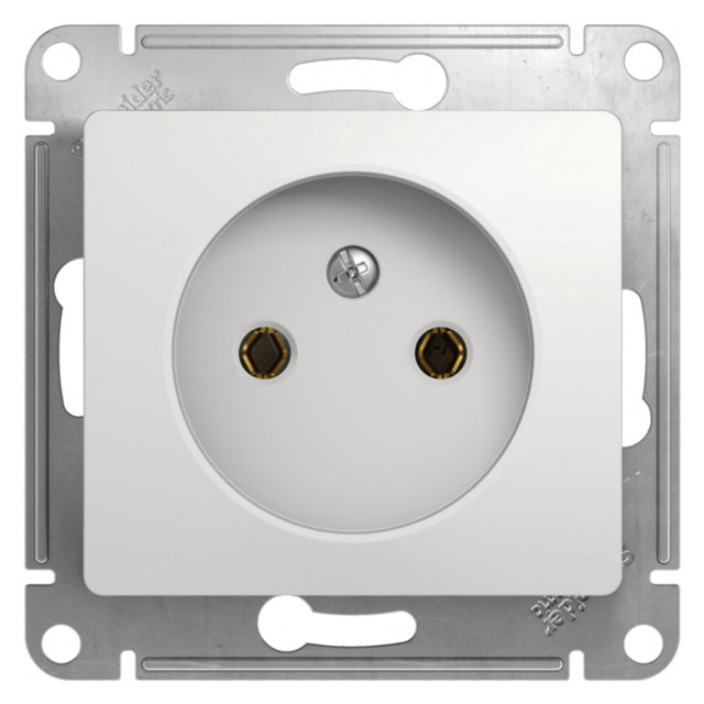 розетка 1 пост SYSTEME ELECTRIC Glossa б/з белый