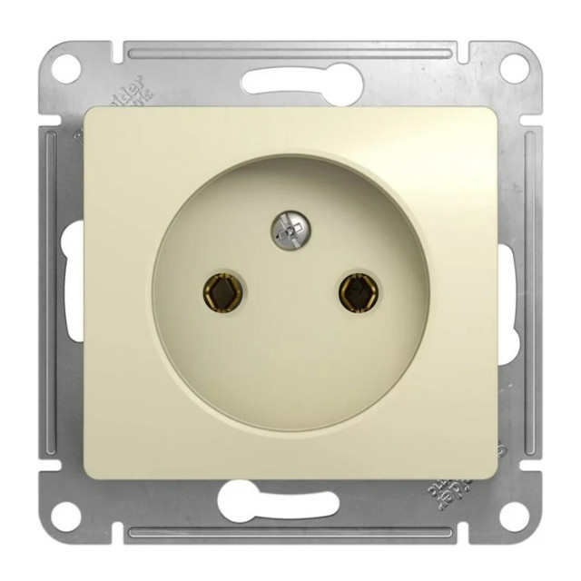 розетка 1 пост SYSTEME ELECTRIC Glossa б/з бежевый