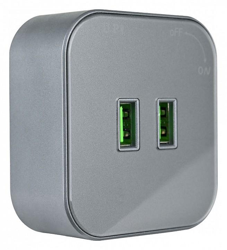 Розетка 2xUSB на треке Arte Milano Am-track-sockets 380022TS/USBx2 Grey цвет Серый