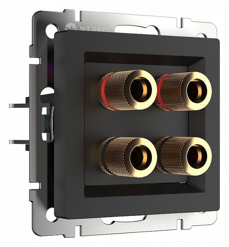 Розетка акустическая без рамки Werkel черный матовый W1185008 цвет Черный