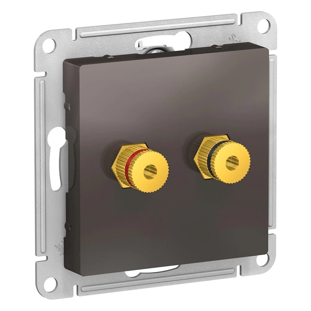 Розетка аудио Systeme Electric AtlasDesign встраиваемая мокко (ATN000687)