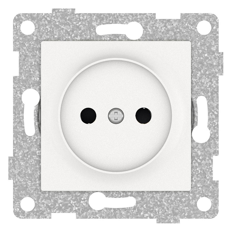Розетка без заземления и со шторкой без рамки Gusi Electric UGRA С11Р2-028 цвет Жемчужный