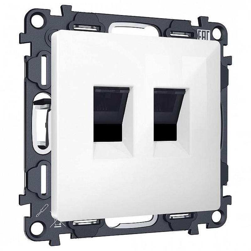 Розетка двойная Ethernet RJ-45 без рамки Ambrella Volt MA MA112110 цвет белый
