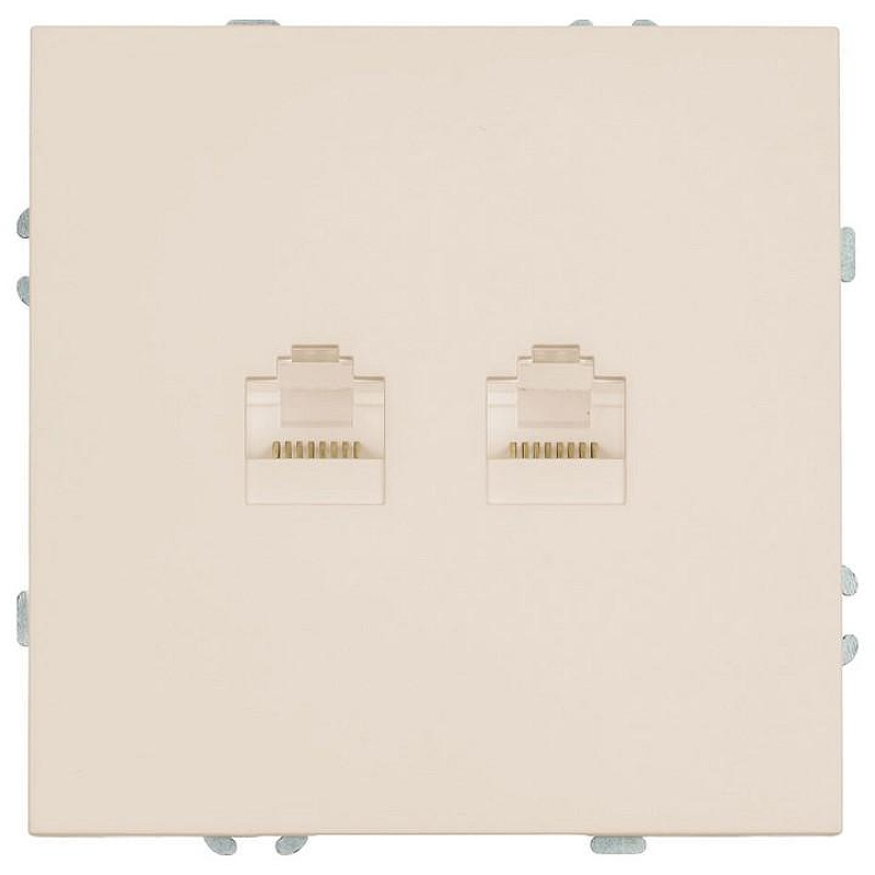 Розетка двойная Ethernet RJ-45 Stekker Эмили 49900 цвет Серый