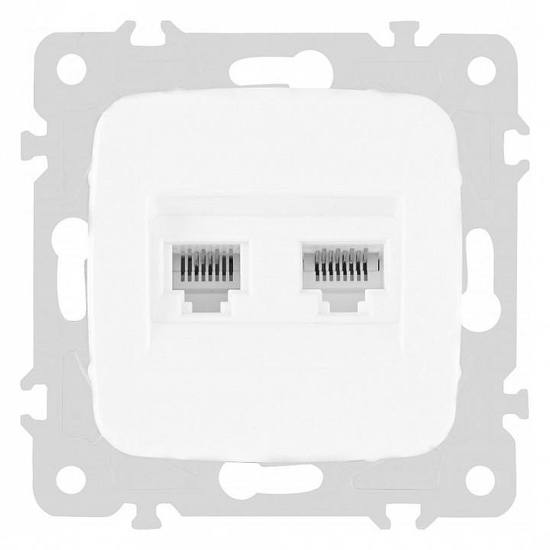 Розетка двойная RJ-11 и Ethernet RJ-45, без рамки Arte Milano am-205 205.44-1.white цвет Белый