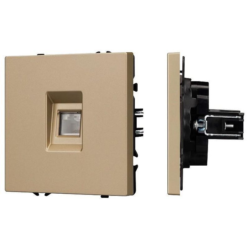Розетка Ethernet RJ-45 без рамки Arlight SCT 054306 цвет Золото
