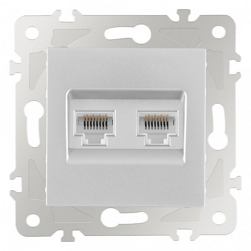 Розетка Ethernet RJ-45 без рамки Arte Milano am-203 203.45-2.silver цвет Серебро
