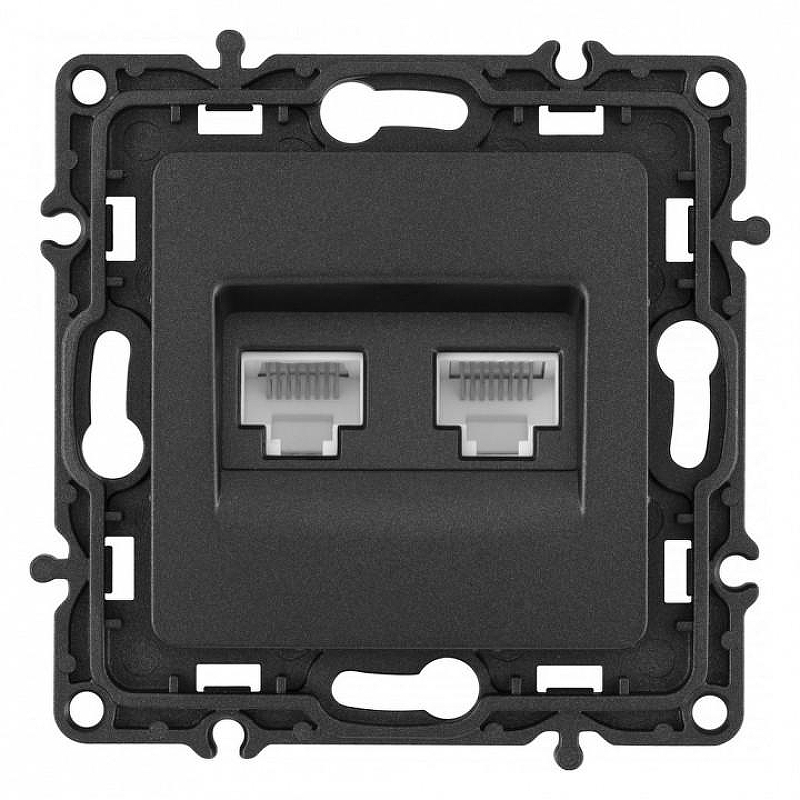 Розетка Ethernet RJ-45 без рамки Arte Milano am-217 217.45-2.black цвет Черный