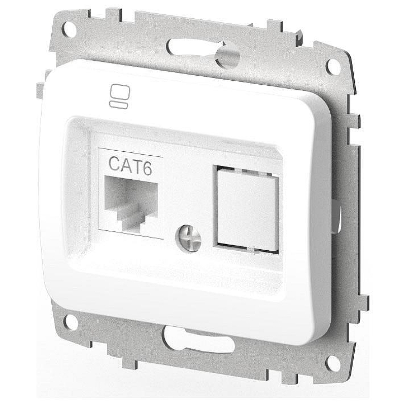 Розетка Ethernet RJ-45 без рамки Elbi Eleсtriс Jazz 607-000200-247 цвет Белый