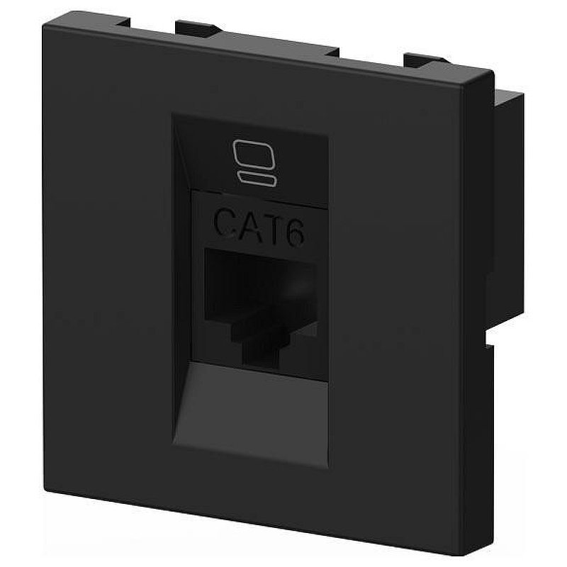 Розетка Ethernet RJ-45 без рамки Elbi Eleсtriс Moda Vox 611-044832-247 цвет Черный