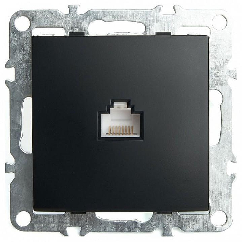 Розетка Ethernet RJ-45 без рамки Stekker Эрна 49151 цвет Черный
