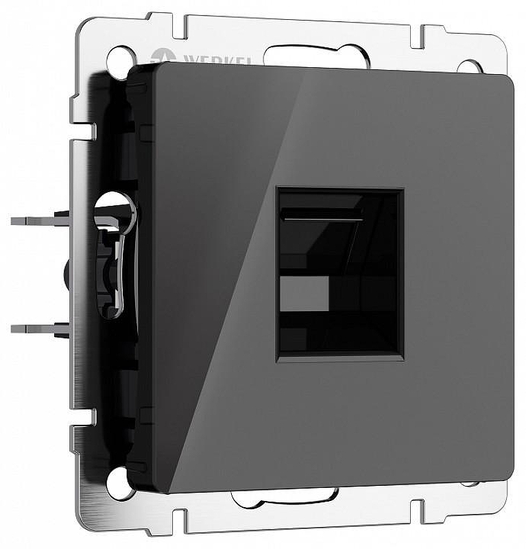 Розетка Ethernet RJ-45 без рамки Werkel черный акрил W1181048 цвет Черный