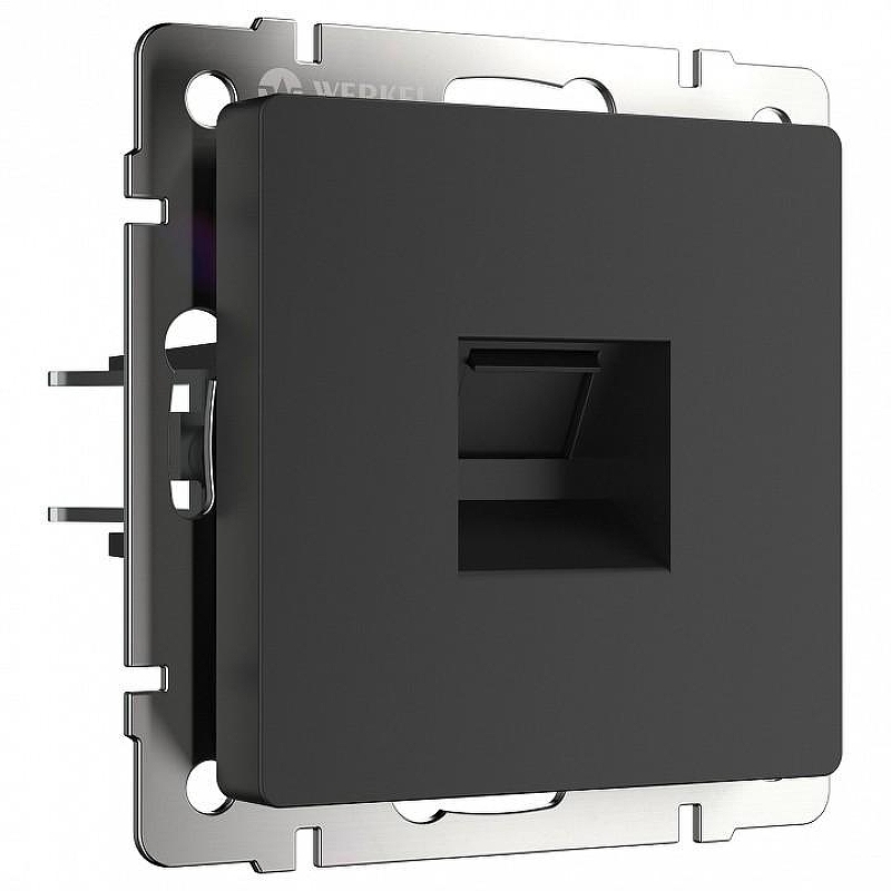 Розетка Ethernet RJ-45 без рамки Werkel черный матовый W1181008 цвет Черный