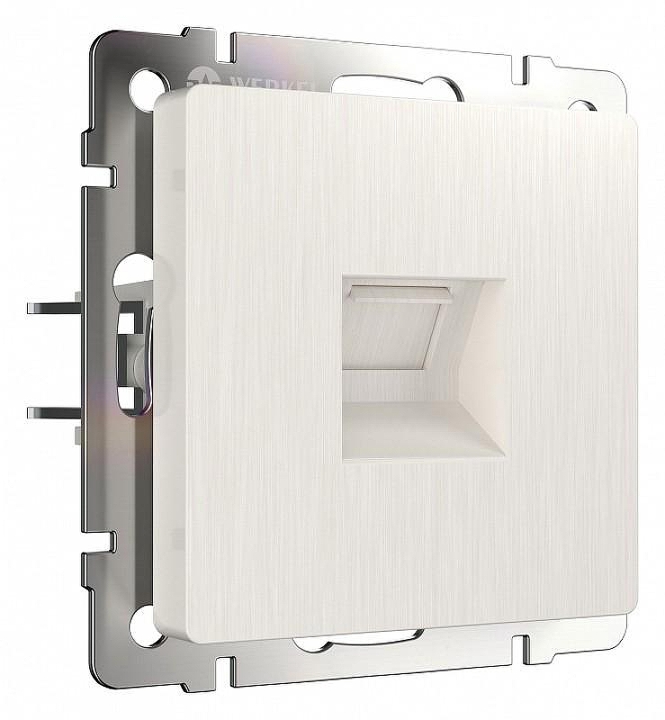 Розетка Ethernet RJ-45 без рамки Werkel перламутровый рифленый W1181013 цвет Перламутр