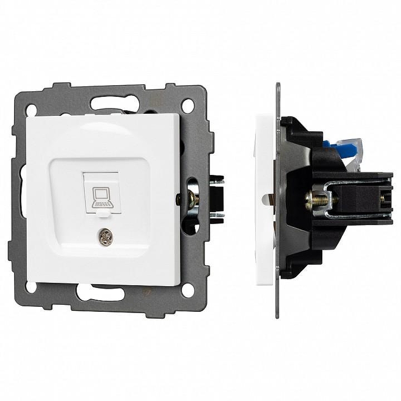Розетка Ethernet RJ-45 и со шторками, без рамки Arlight SCT 049842 цвет Белый