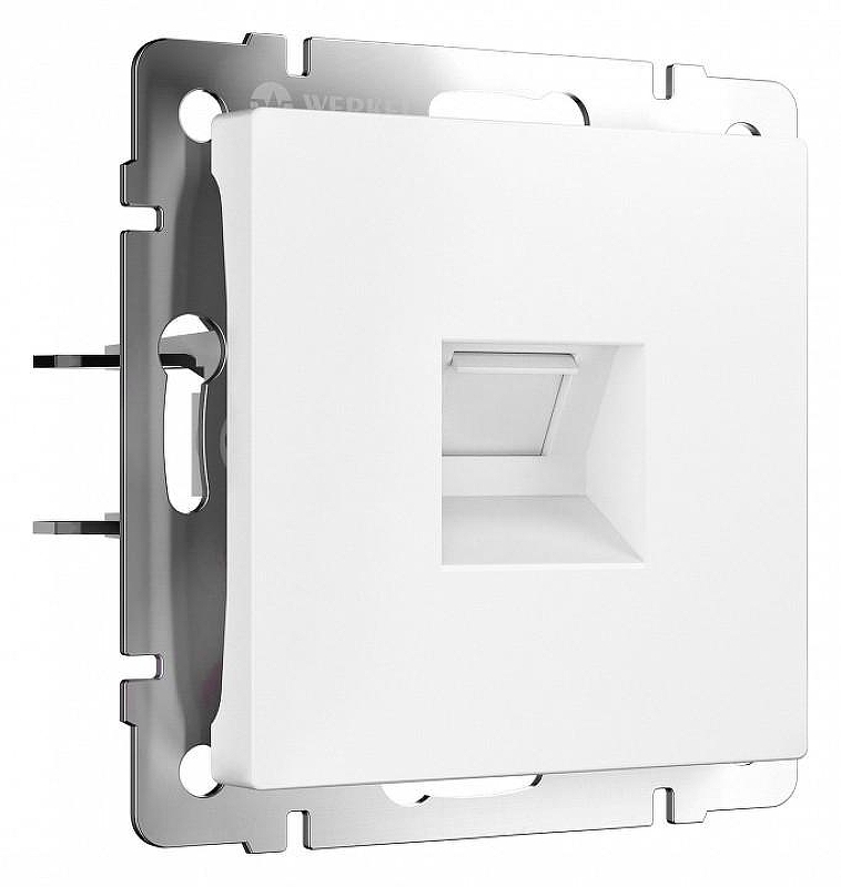 Розетка Ethernet RJ-45 и со шторками, без рамки Werkel белый матовый W5120001 цвет Белый