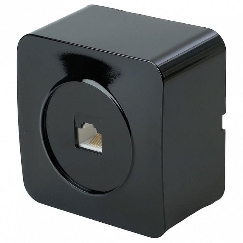 Розетка Ethernet RJ-45 Stekker София 49312 цвет Черный