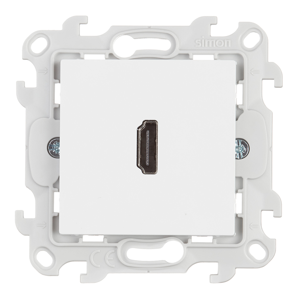 Розетка HDMI Simon 24 Harmonie встраиваемая белая (2411094-030)