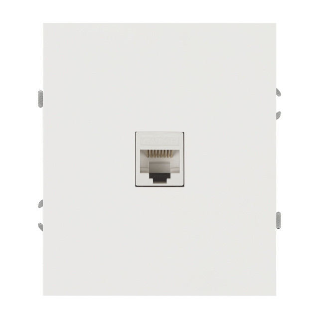 розетка компьютерная 1 пост ЭРА Arktik RJ45 белый матовый