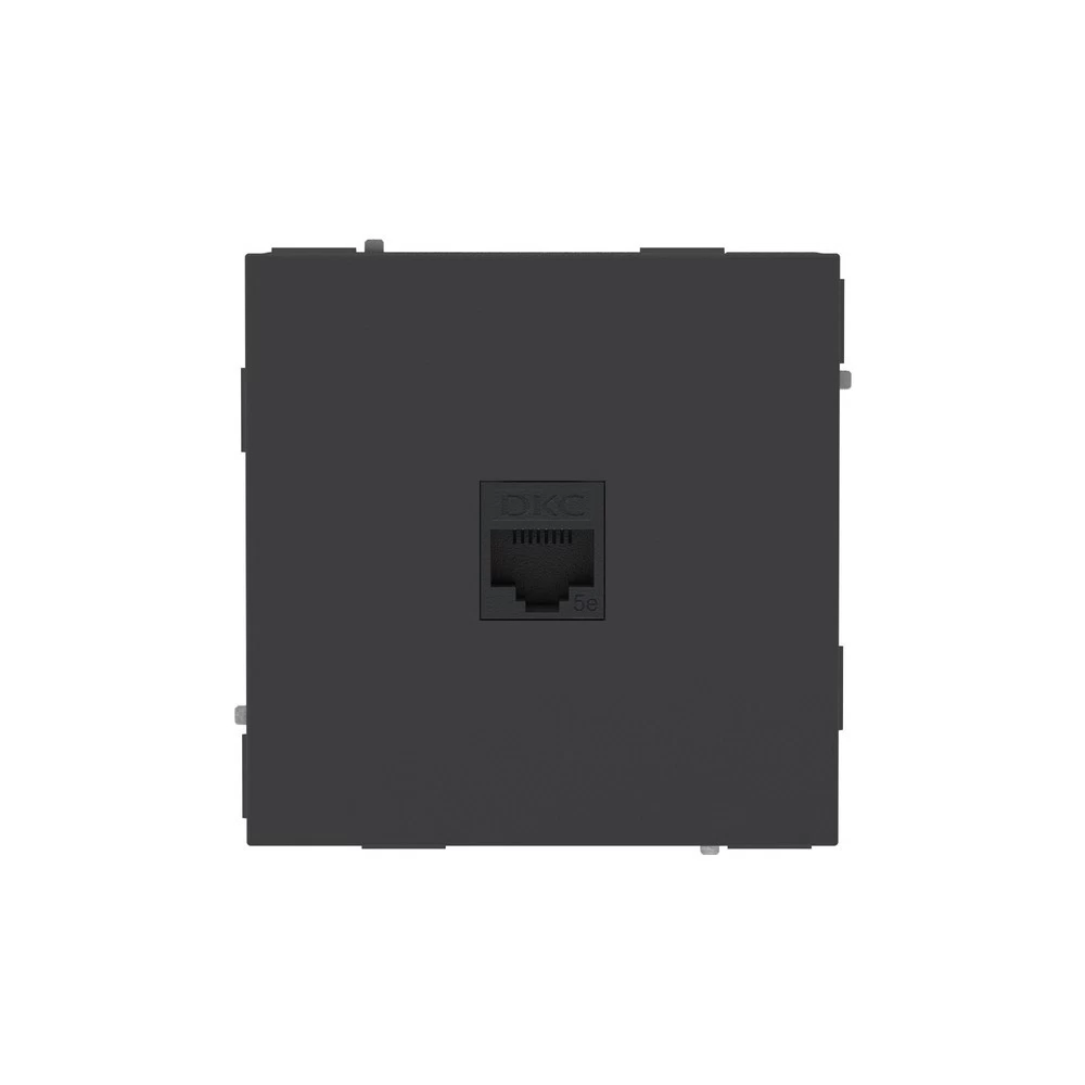 Розетка компьютерная DKC Kant встраиваемая черный уголь RJ45 (7012663DIY)