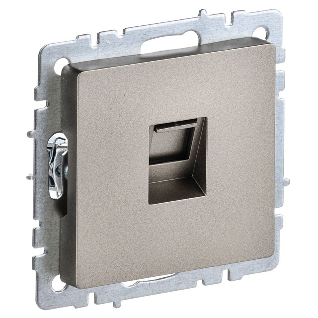 розетка компьютерная IEK Brite RJ45 кат.5E шампань