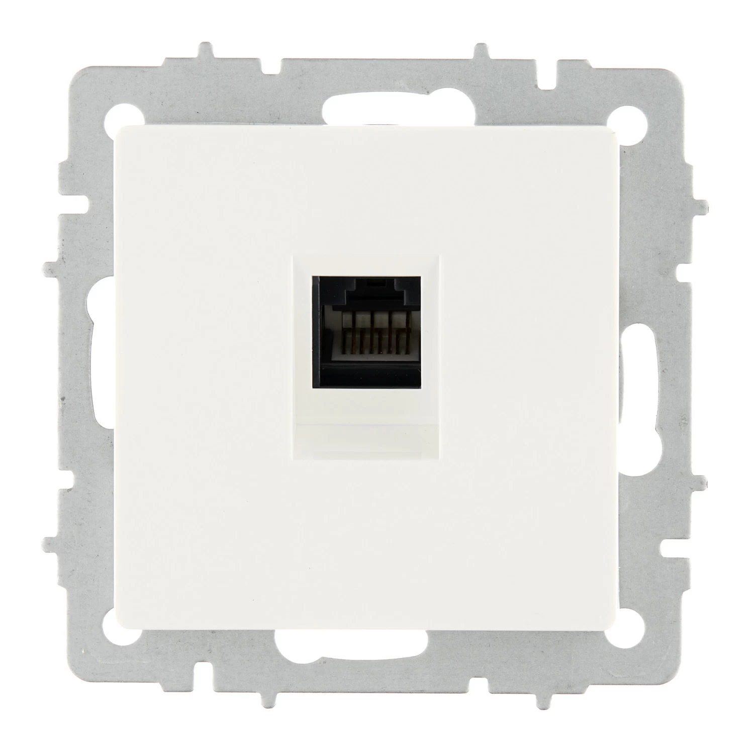 Розетка компьютерная IEK Brite встраиваемая белая (BR-K10-1-K01)
