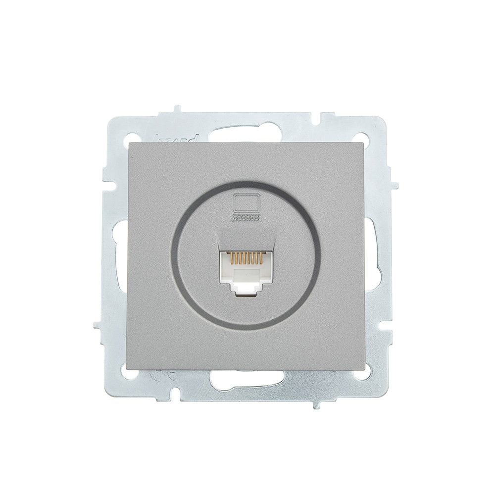 Розетка компьютерная Lezard Vesna встраиваемая платина RJ45 (742-3588-139)