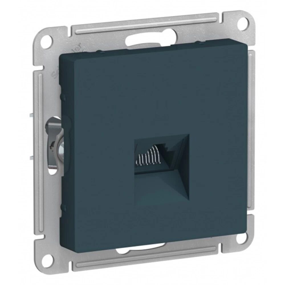 Розетка компьютерная Systeme Electric AtlasDesign встраиваемая изумруд RJ45 (ATN000883)