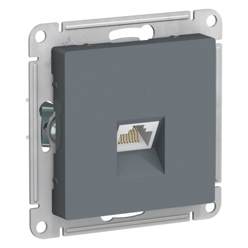 Розетка компьютерная Systeme Electric AtlasDesign встраиваемая грифель RJ45 (ATN000786)
