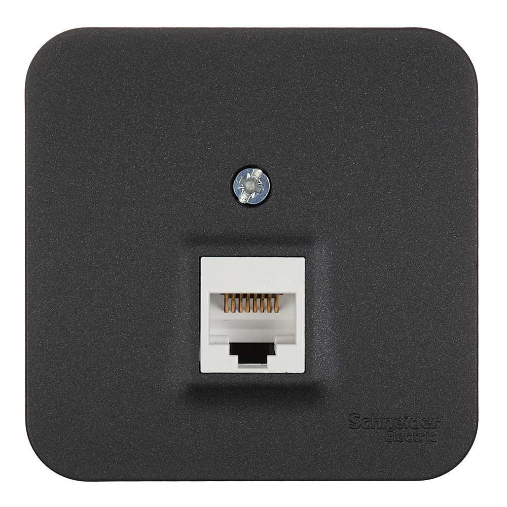 Розетка компьютерная Systeme Electric Blanca накладная антрацит RJ45 (BLNIA045006)