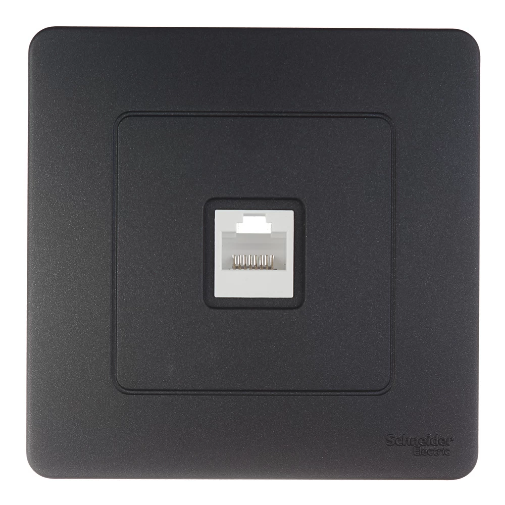 Розетка компьютерная Systeme Electric Blanca встраиваемая антрацит RJ45 (BLNIS045006)