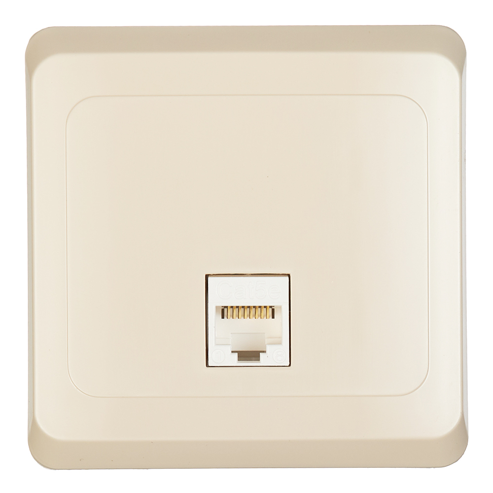 Розетка компьютерная Systeme Electric Этюд встраиваемая бежевая RJ45 (KOMC-001K)