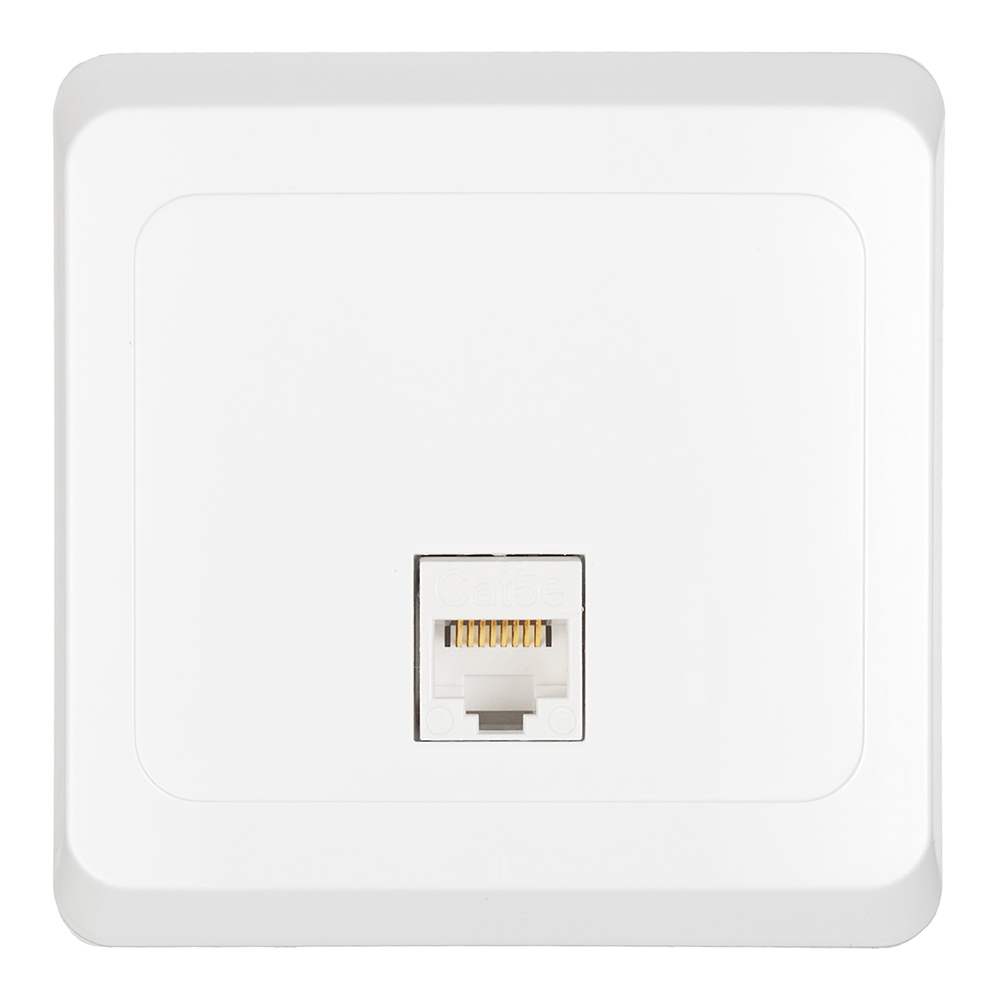 Розетка компьютерная Systeme Electric Этюд встраиваемая белая RJ45 (KOMC-001B)