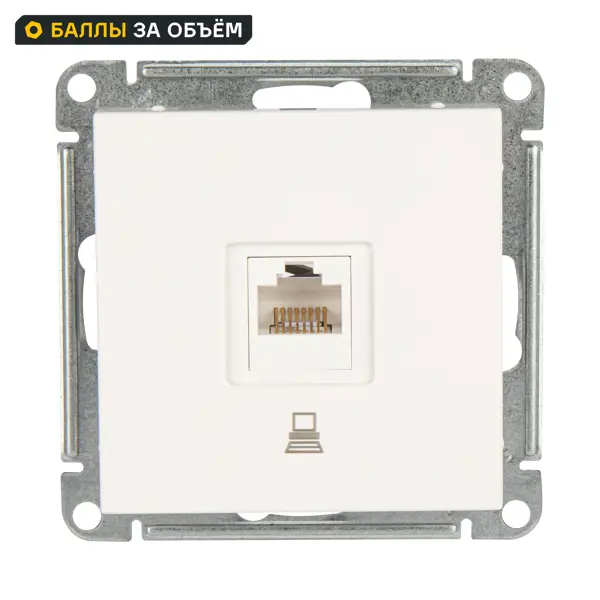 Розетка компьютерная встраиваемая Systeme Electric W59 RJ45 UTP cat 5e цвет белый RSI-152K5E-1-86