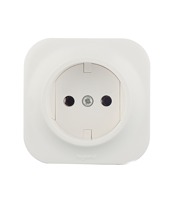 Розетка Legrand Quteo накладная белая без заземления (782210)