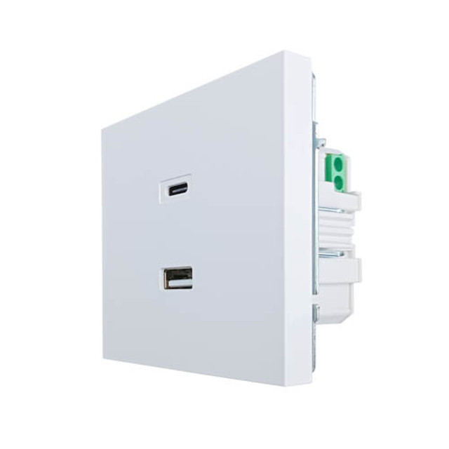 розетка LEZARD Zima TC+USB разъём белый