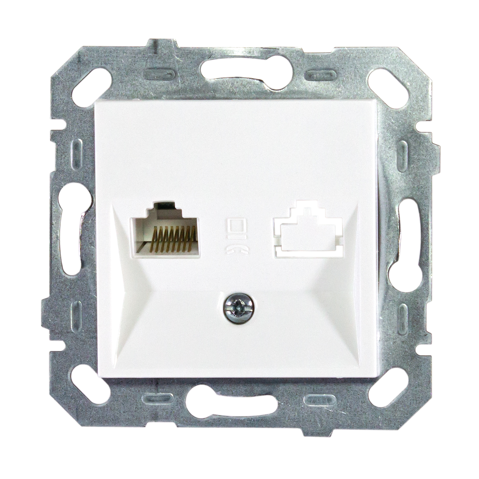 Розетка Netelsan Byobu компьютерная встраиваемая RJ45 UTP cat 5e белая