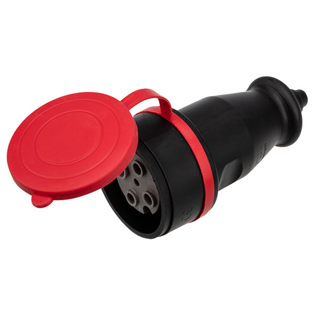 розетка с крышкой REXANT 111-012 с заземлением IP44 32А